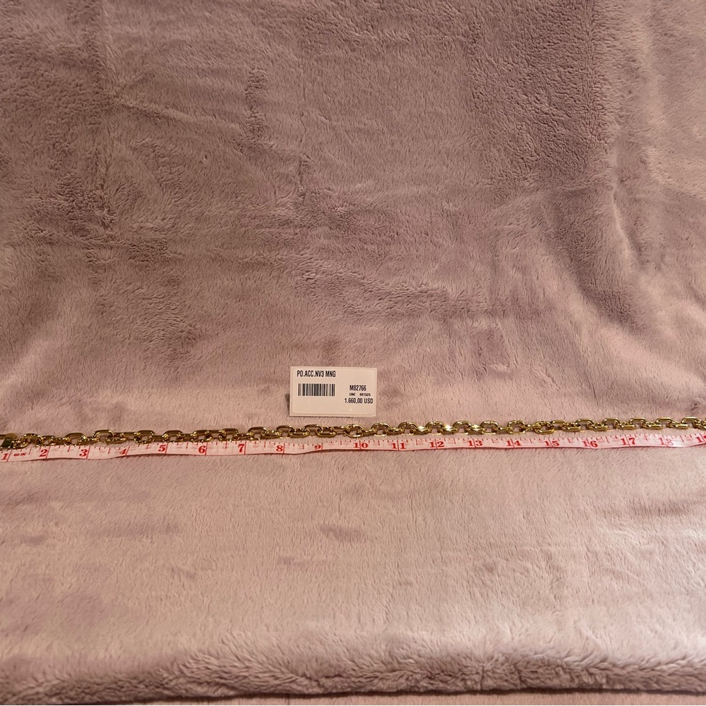 Louis Vuitton gold (tone) chain purse strap brand new approximately 21”